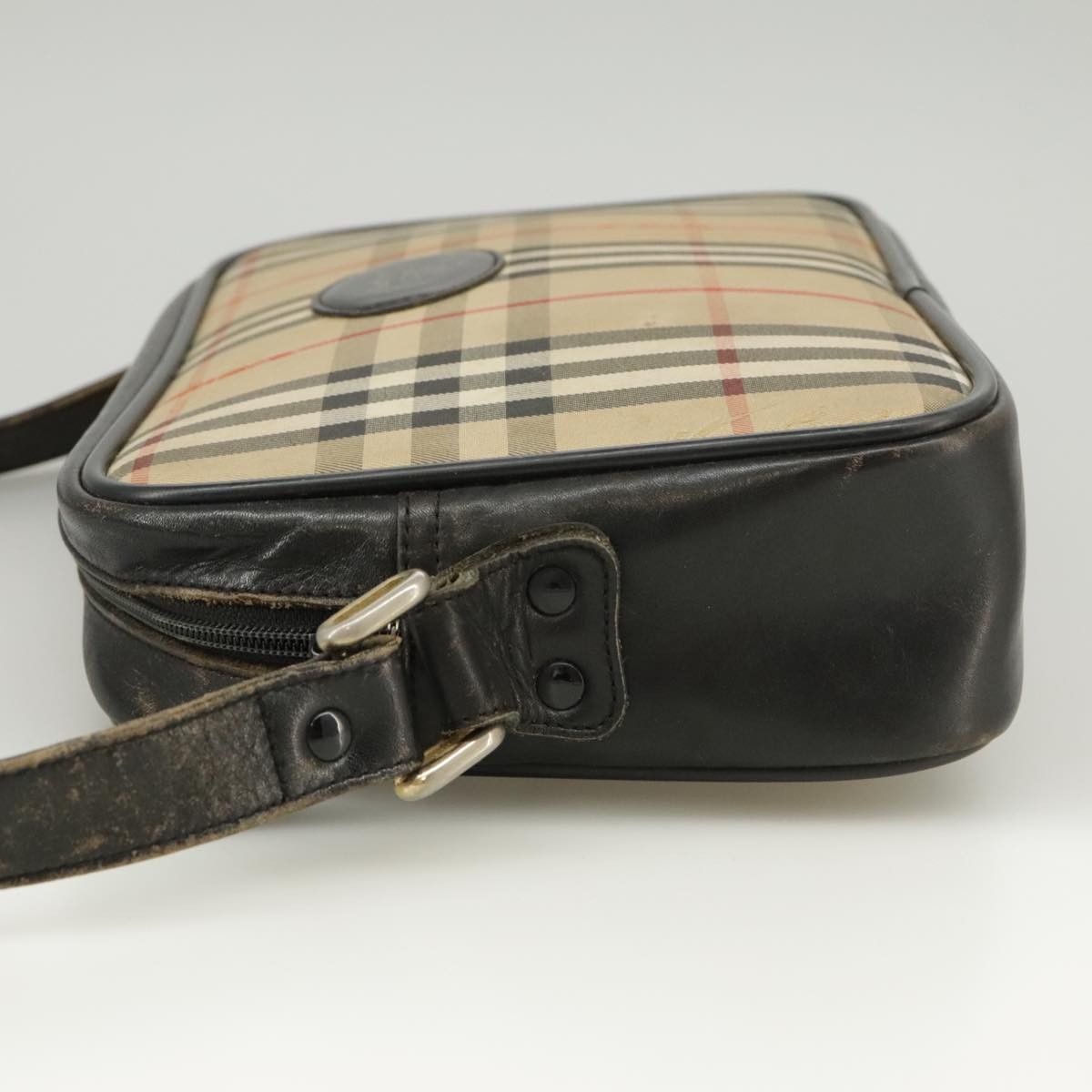 Burberry Nova Check Beige Canvas Shoulder Bag (Pre-Owned) Size ONE SIZE - 3 Thumbnail