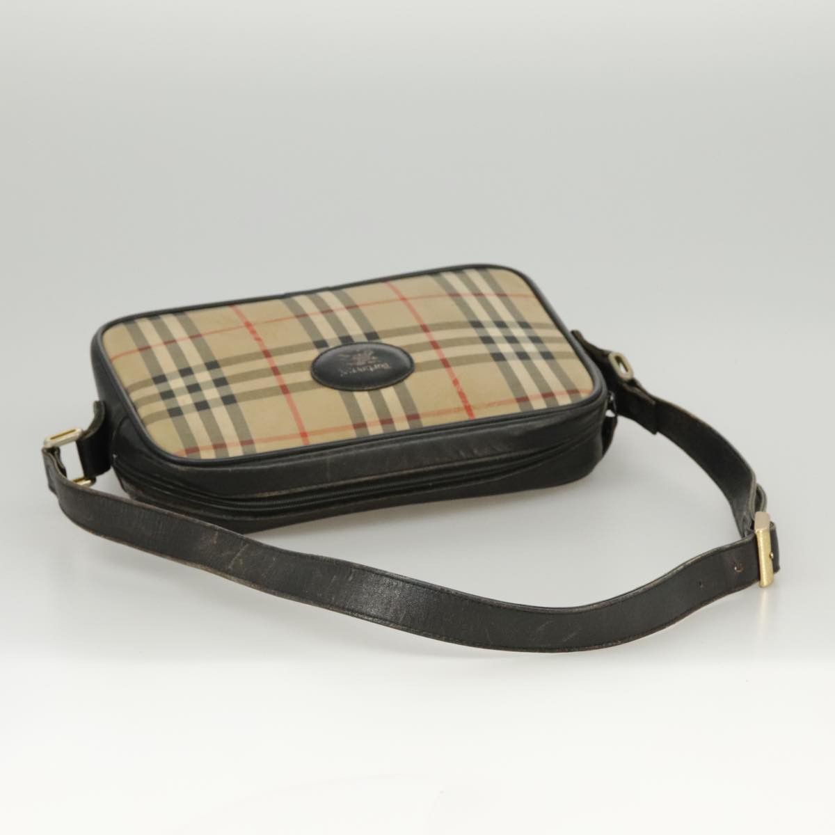 Burberry Nova Check Beige Canvas Shoulder Bag (Pre-Owned) Size ONE SIZE - 5 Thumbnail
