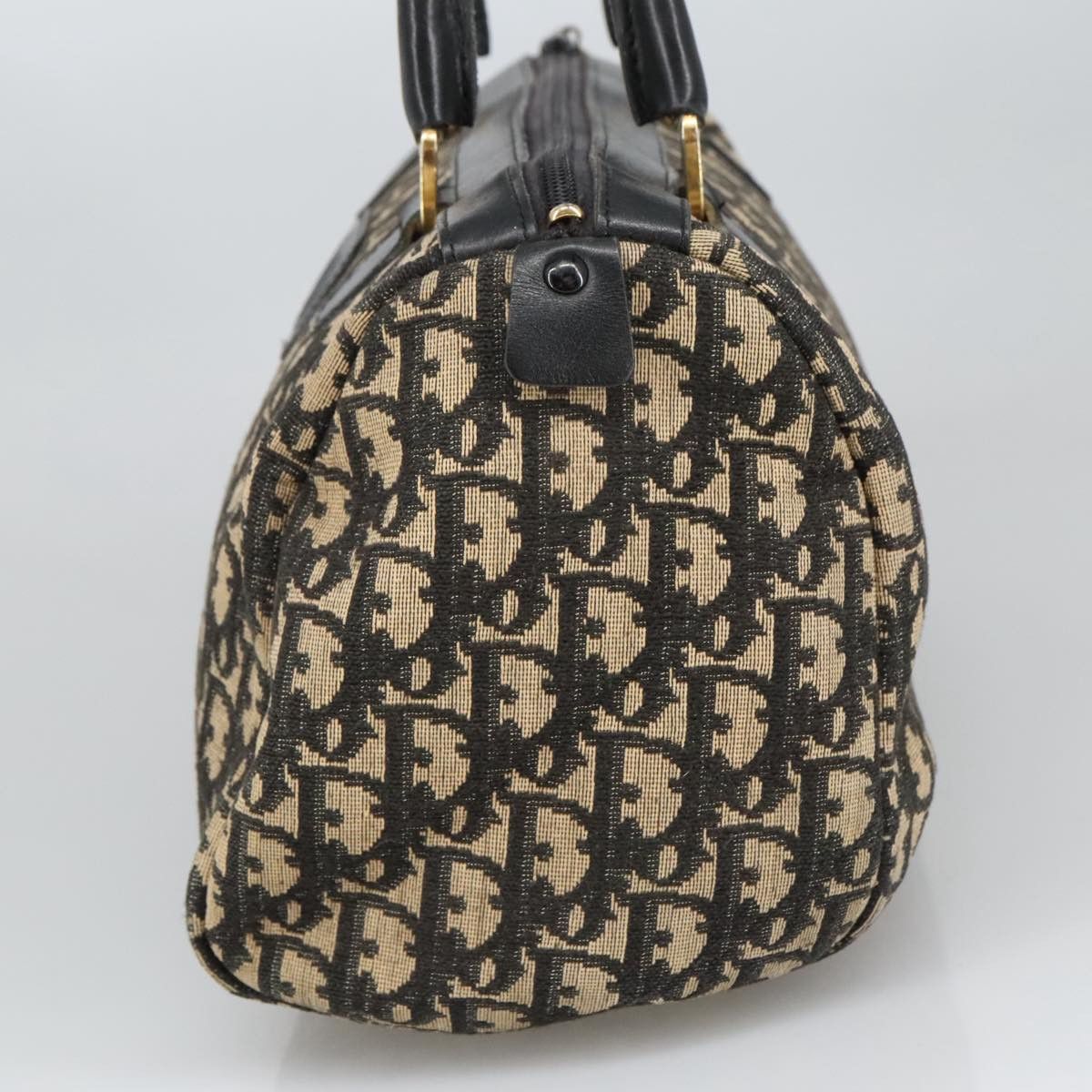 Dior Trotter Navy Canvas Handbag (Pre-Owned) Size ONE SIZE - 4 Thumbnail