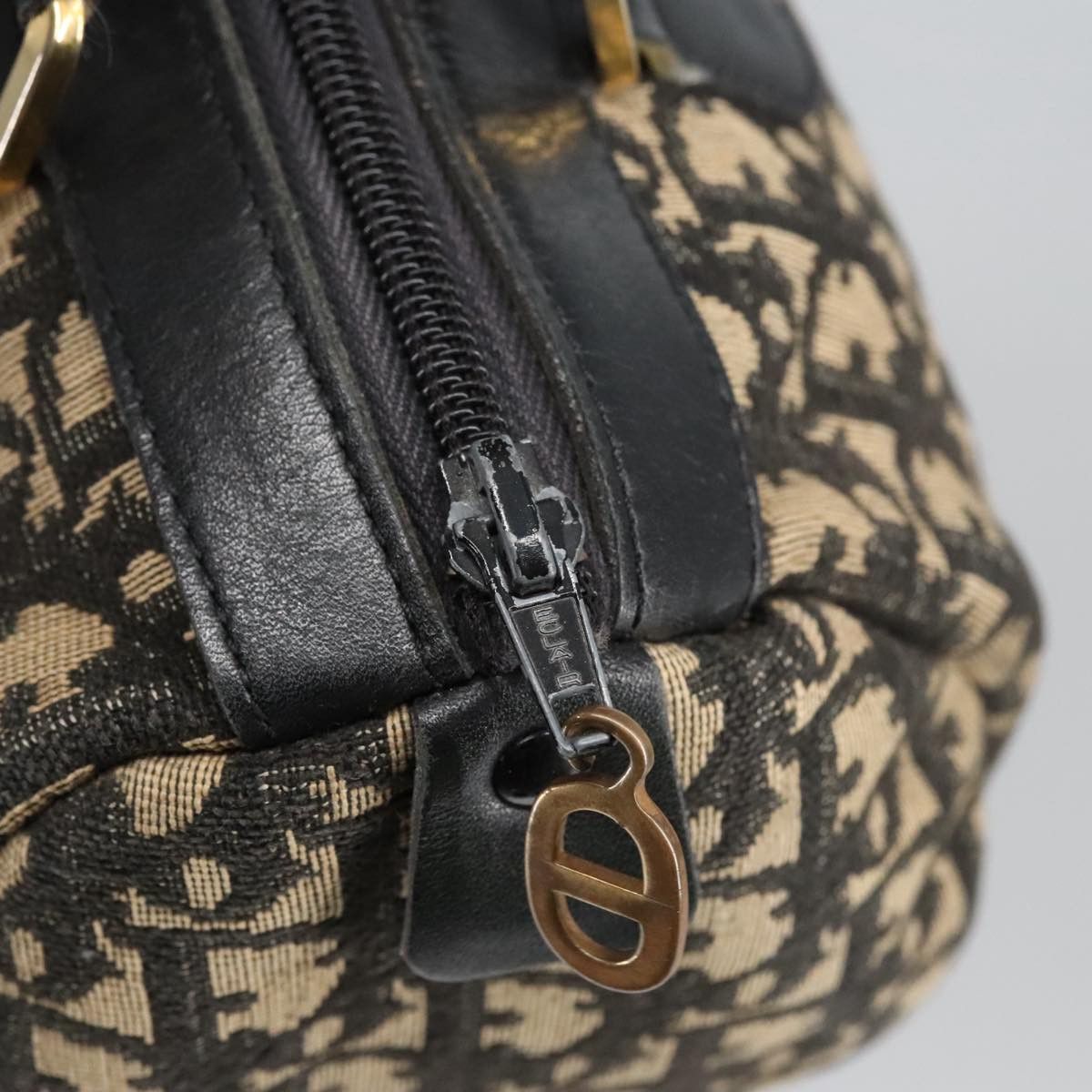 Dior Trotter Navy Canvas Handbag (Pre-Owned) Size ONE SIZE - 13 Thumbnail
