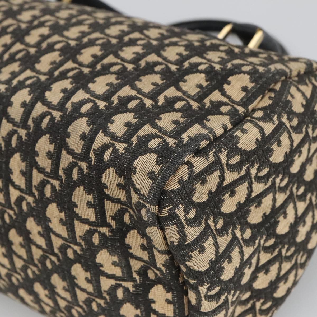 Dior Trotter Navy Canvas Handbag (Pre-Owned) Size ONE SIZE - 9 Thumbnail