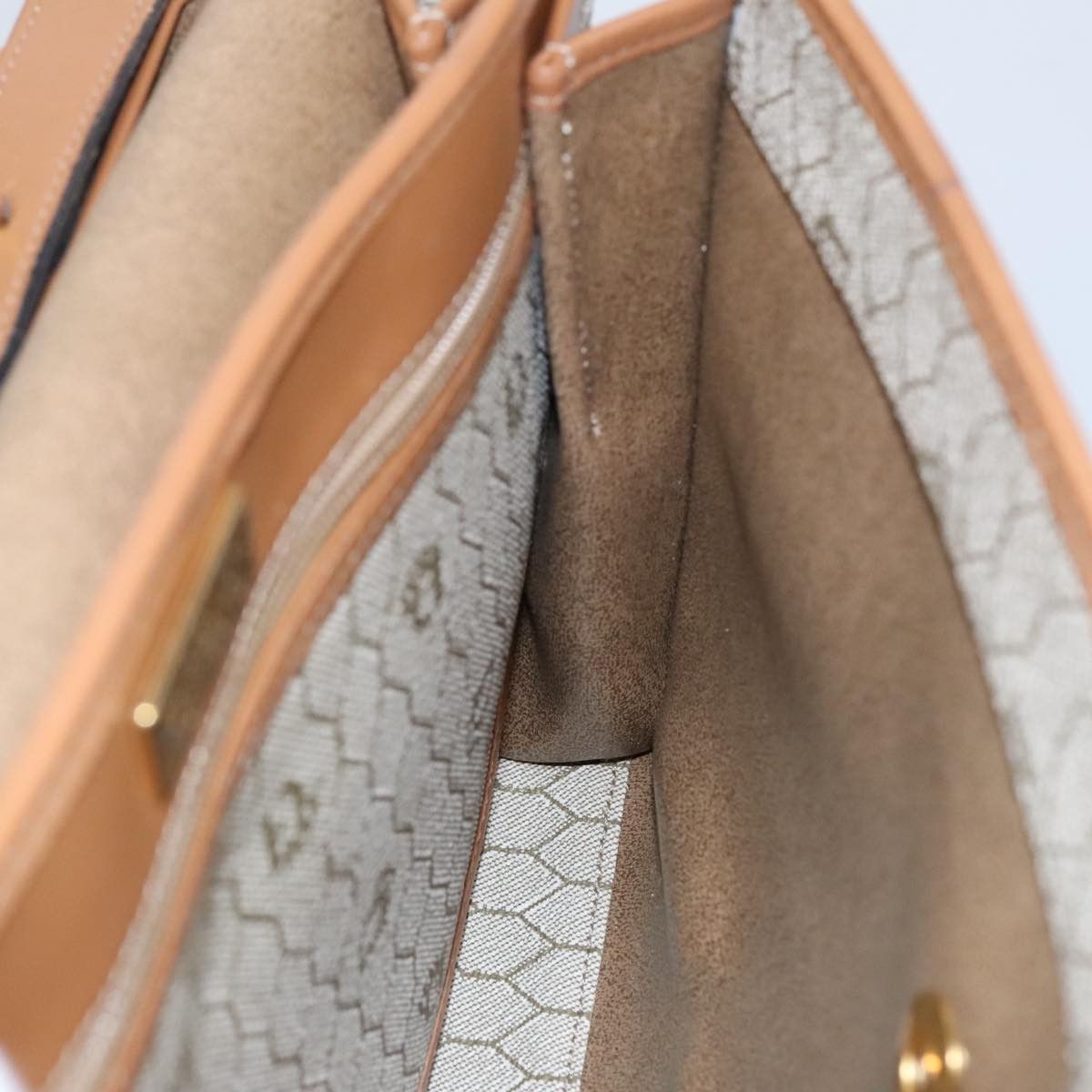 Dior Honeycomb Beige Canvas Handbag (Pre-Owned) Size ONE SIZE - 9 Thumbnail
