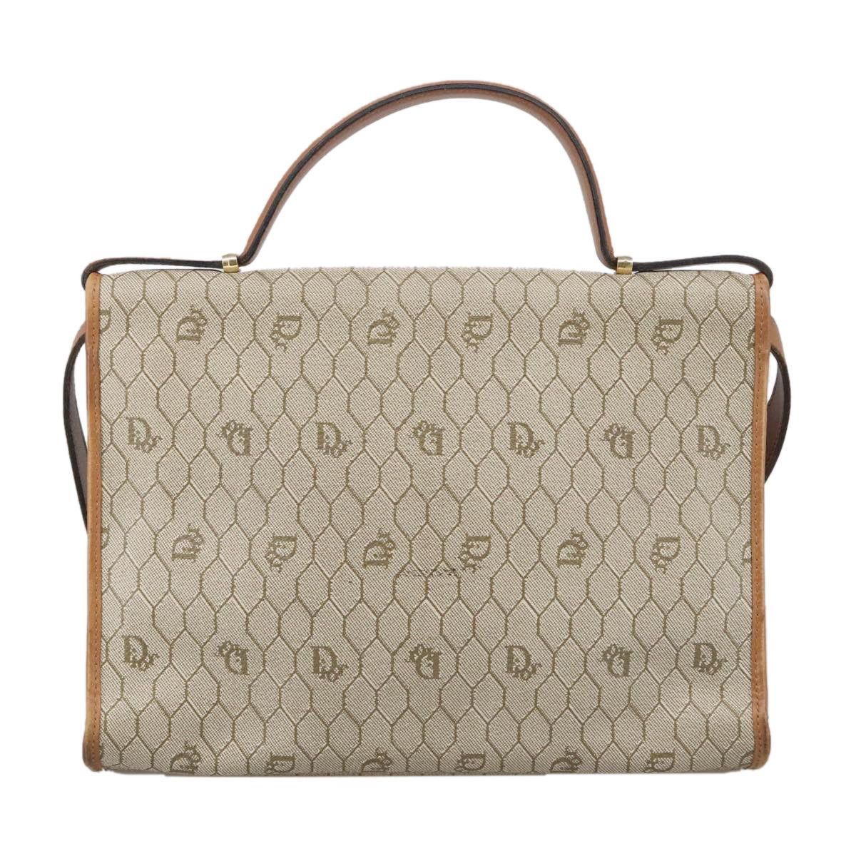 Dior Honeycomb Beige Canvas Handbag (Pre-Owned) Size ONE SIZE - 2 Thumbnail