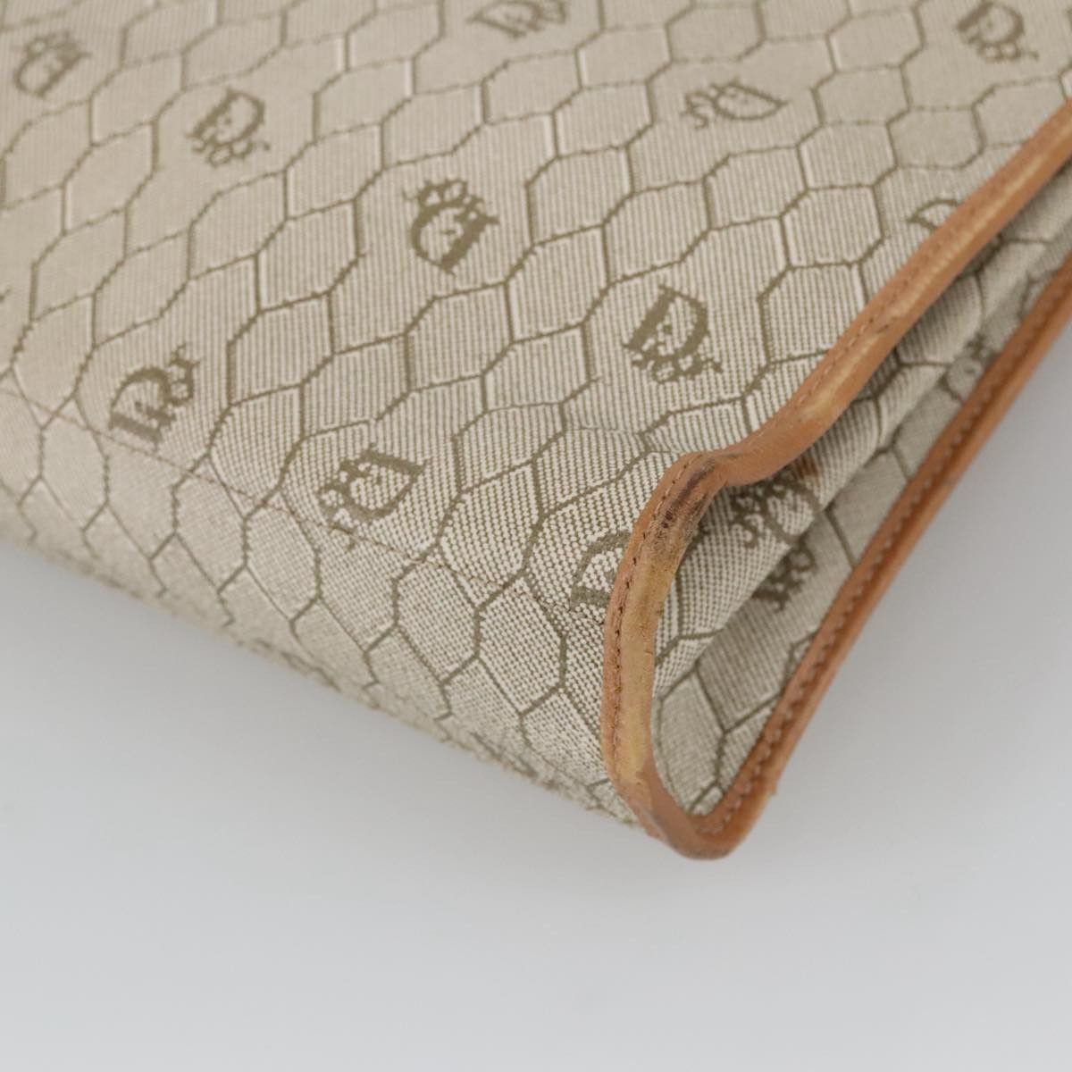 Dior Honeycomb Beige Canvas Handbag (Pre-Owned) Size ONE SIZE - 19 Thumbnail