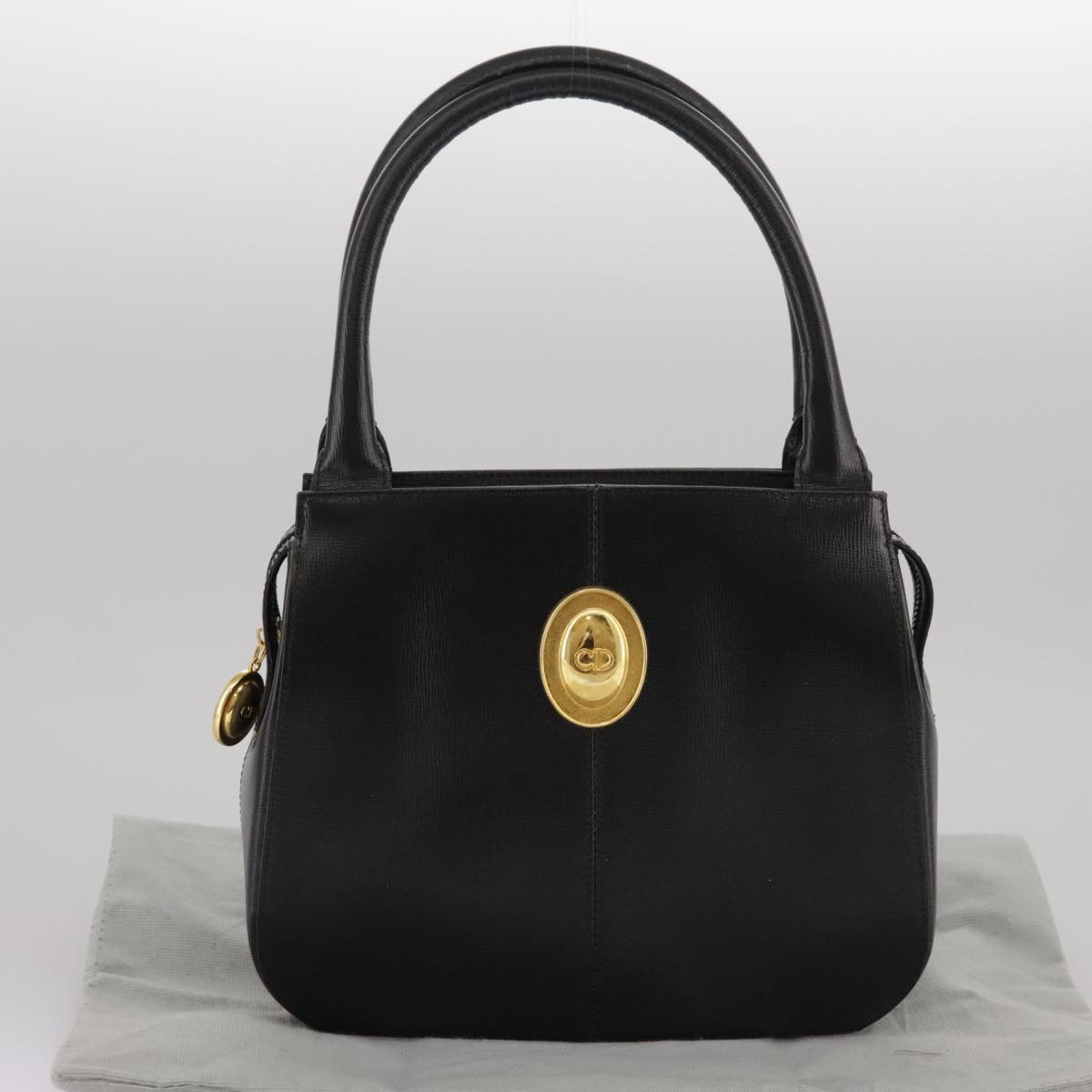 Dior Cd Black Leather Handbag (Pre-Owned) Size ONE SIZE - 10 Thumbnail