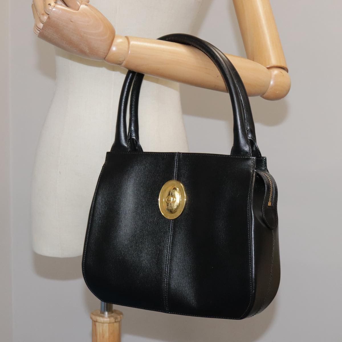 Dior Cd Black Leather Handbag (Pre-Owned) Size ONE SIZE - 11 Thumbnail
