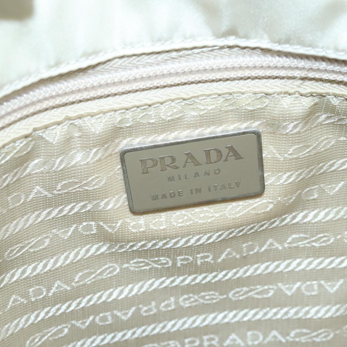 Prada Tessuto White Synthetic Tote Bag (Pre-Owned) Size ONE SIZE - 10 Thumbnail