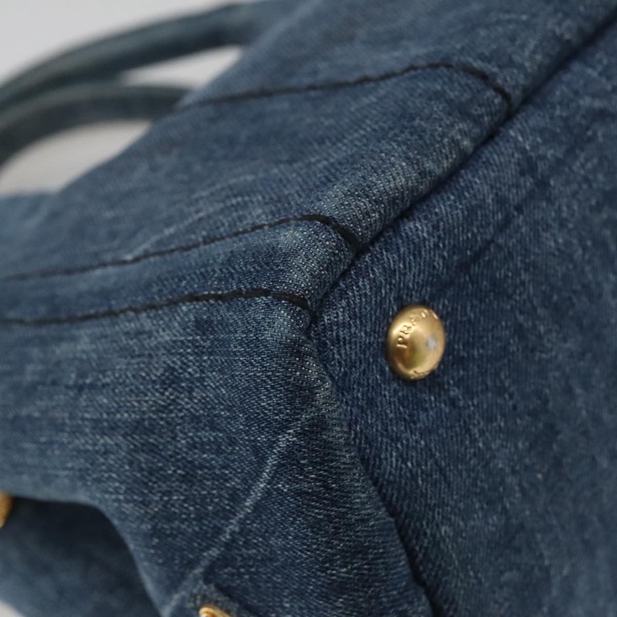Prada Canapa Blue Denim - Jeans Tote Bag (Pre-Owned) Size ONE SIZE - 15 Thumbnail