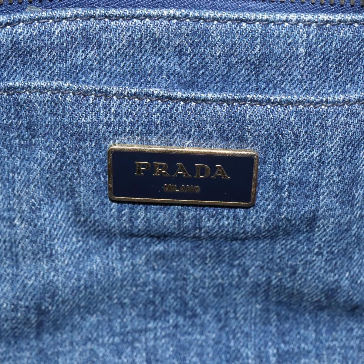 Prada Canapa Blue Denim - Jeans Tote Bag (Pre-Owned) Size ONE SIZE - 10 Thumbnail