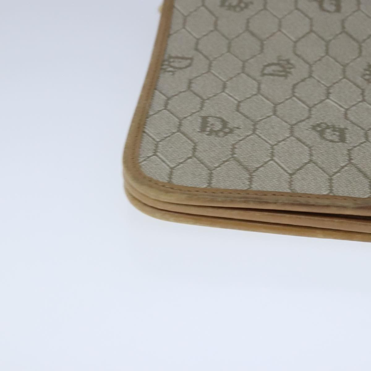 Dior Honeycomb Beige Canvas Shoulder Bag (Pre-Owned) Size ONE SIZE - 14 Thumbnail
