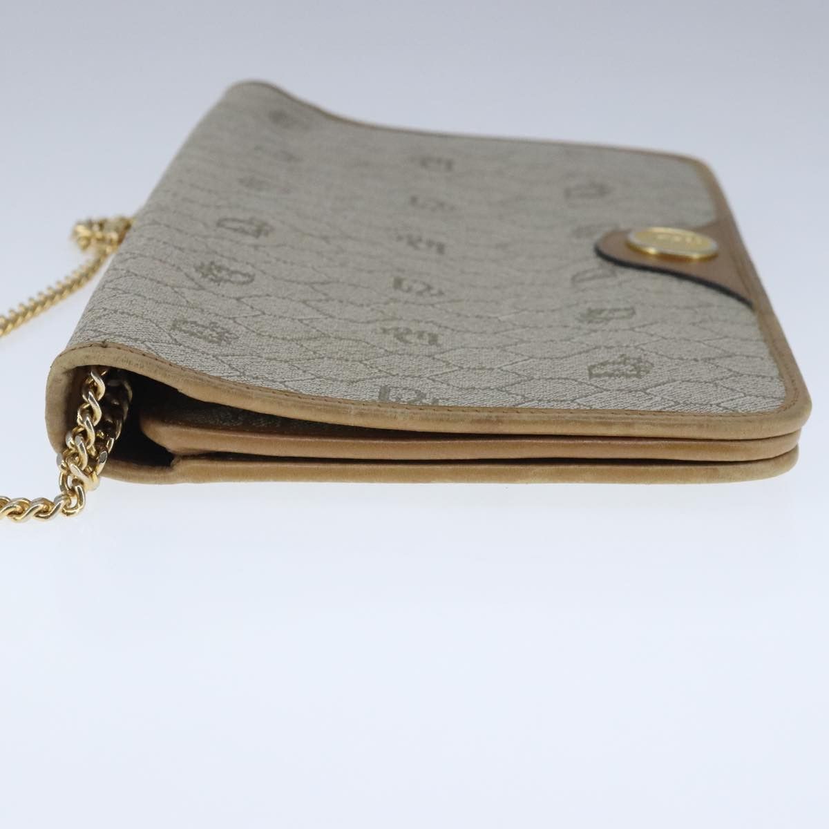 Dior Honeycomb Beige Canvas Shoulder Bag (Pre-Owned) Size ONE SIZE - 3 Thumbnail