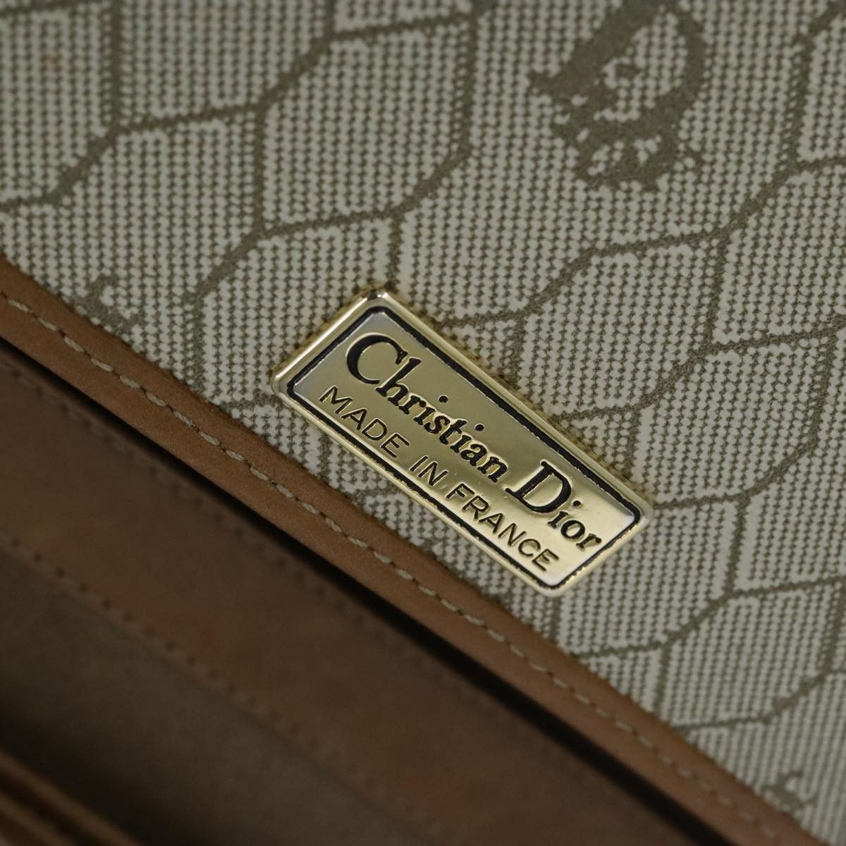Dior Honeycomb Beige Canvas Shoulder Bag (Pre-Owned) Size ONE SIZE - 9 Thumbnail