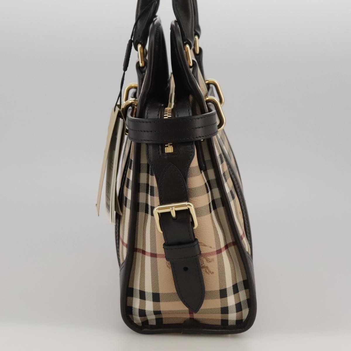 Burberry Nova Check Beige Canvas Handbag (Pre-Owned) Size ONE SIZE - 3 Thumbnail