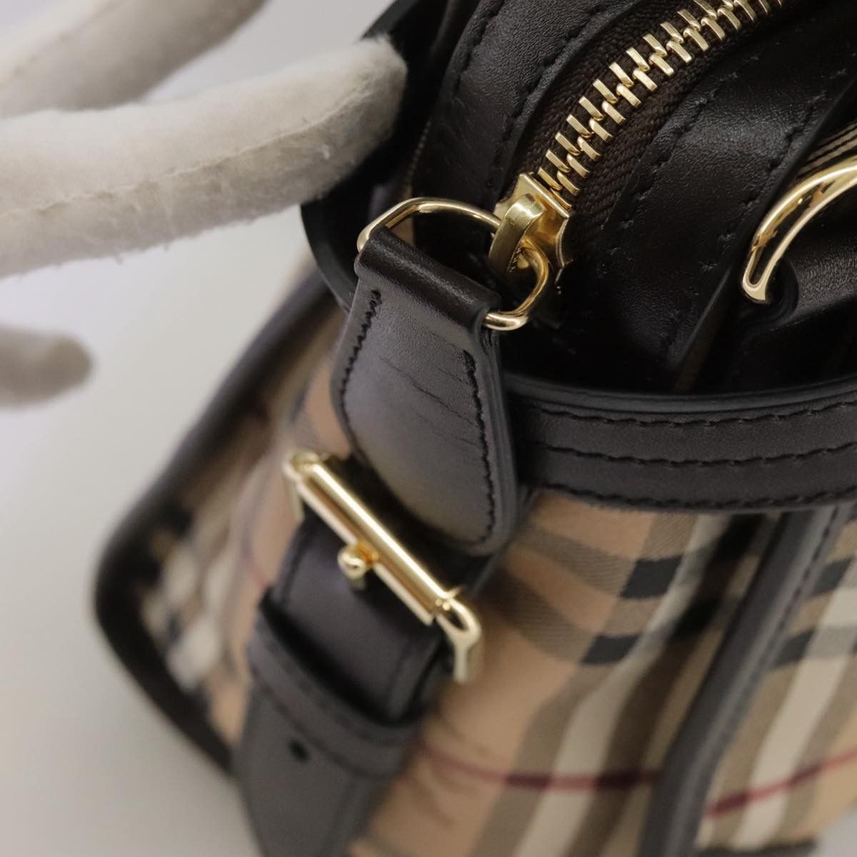 Burberry Nova Check Beige Canvas Handbag (Pre-Owned) Size ONE SIZE - 13 Thumbnail