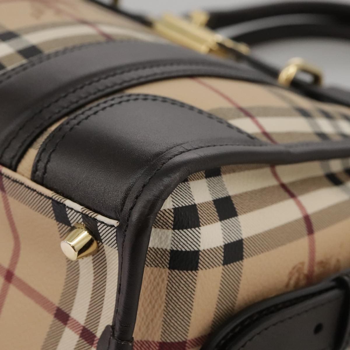 Burberry Nova Check Beige Canvas Handbag (Pre-Owned) Size ONE SIZE - 19 Thumbnail