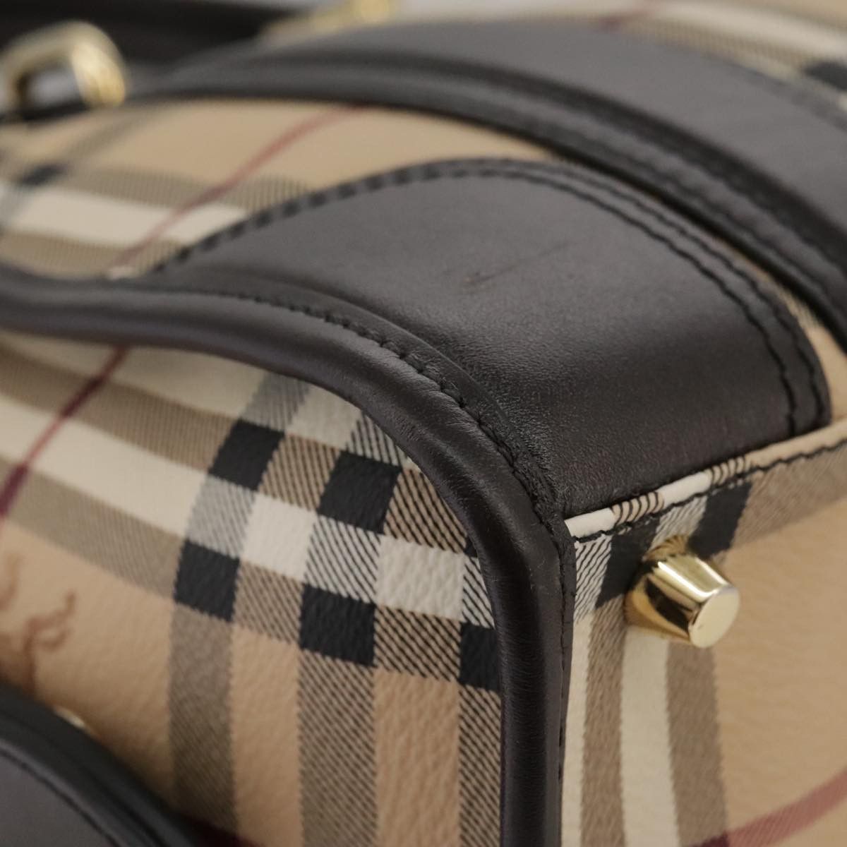 Burberry Nova Check Beige Canvas Handbag (Pre-Owned) Size ONE SIZE - 6 Thumbnail