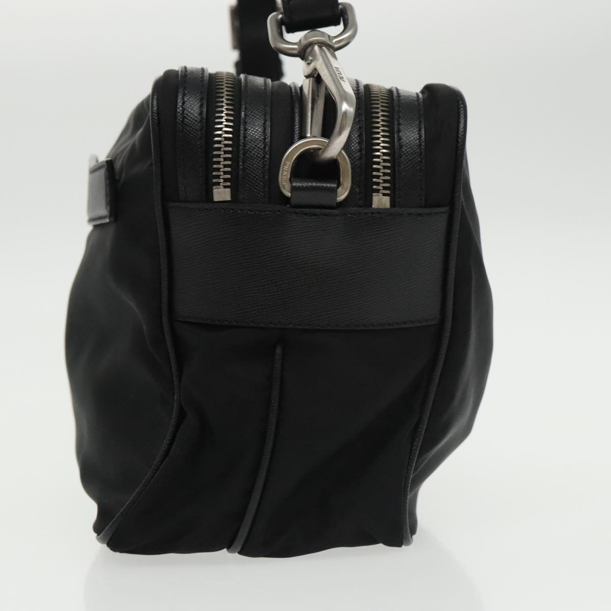 Prada Triangle Logo Black Synthetic Shoulder Bag (Pre-Owned) Size ONE SIZE - 3 Thumbnail