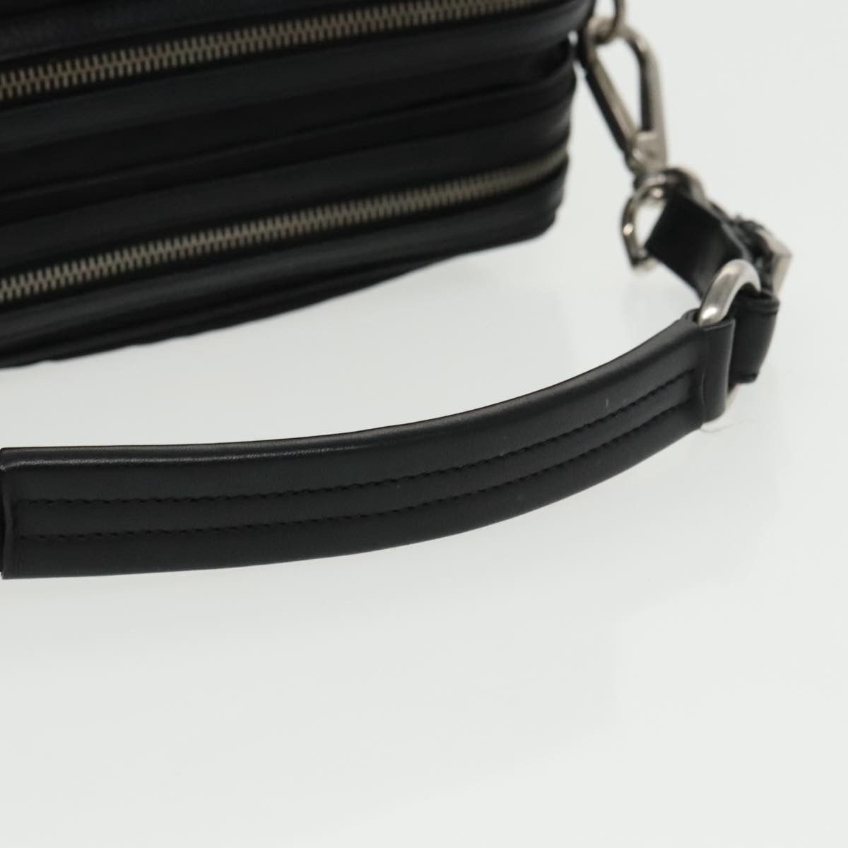 Prada Triangle Logo Black Synthetic Shoulder Bag (Pre-Owned) Size ONE SIZE - 5 Thumbnail