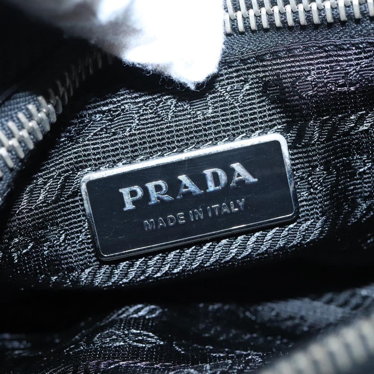 Prada Triangle Logo Black Synthetic Shoulder Bag (Pre-Owned) Size ONE SIZE - 16 Thumbnail