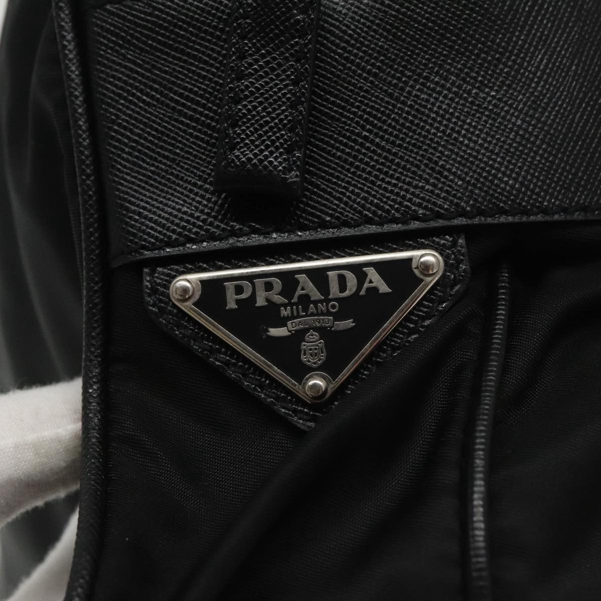 Prada Triangle Logo Black Synthetic Shoulder Bag (Pre-Owned) Size ONE SIZE - 20 Thumbnail
