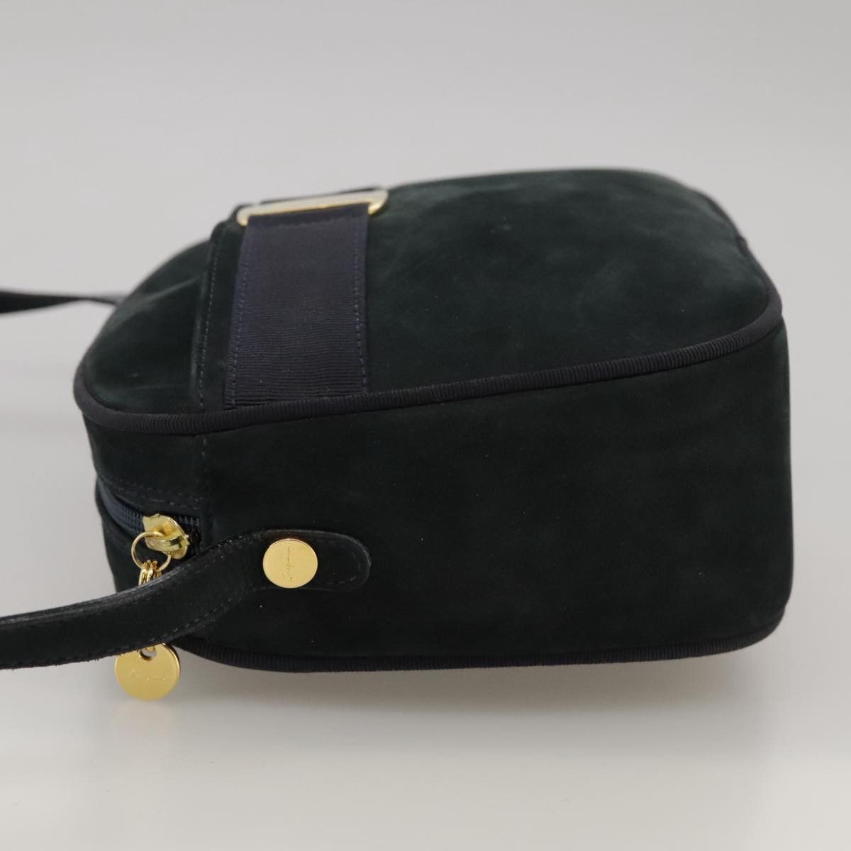 Salvatore Ferragamo Vara Black Suede Shoulder Bag (Pre-Owned) Size ONE SIZE - 3 Thumbnail