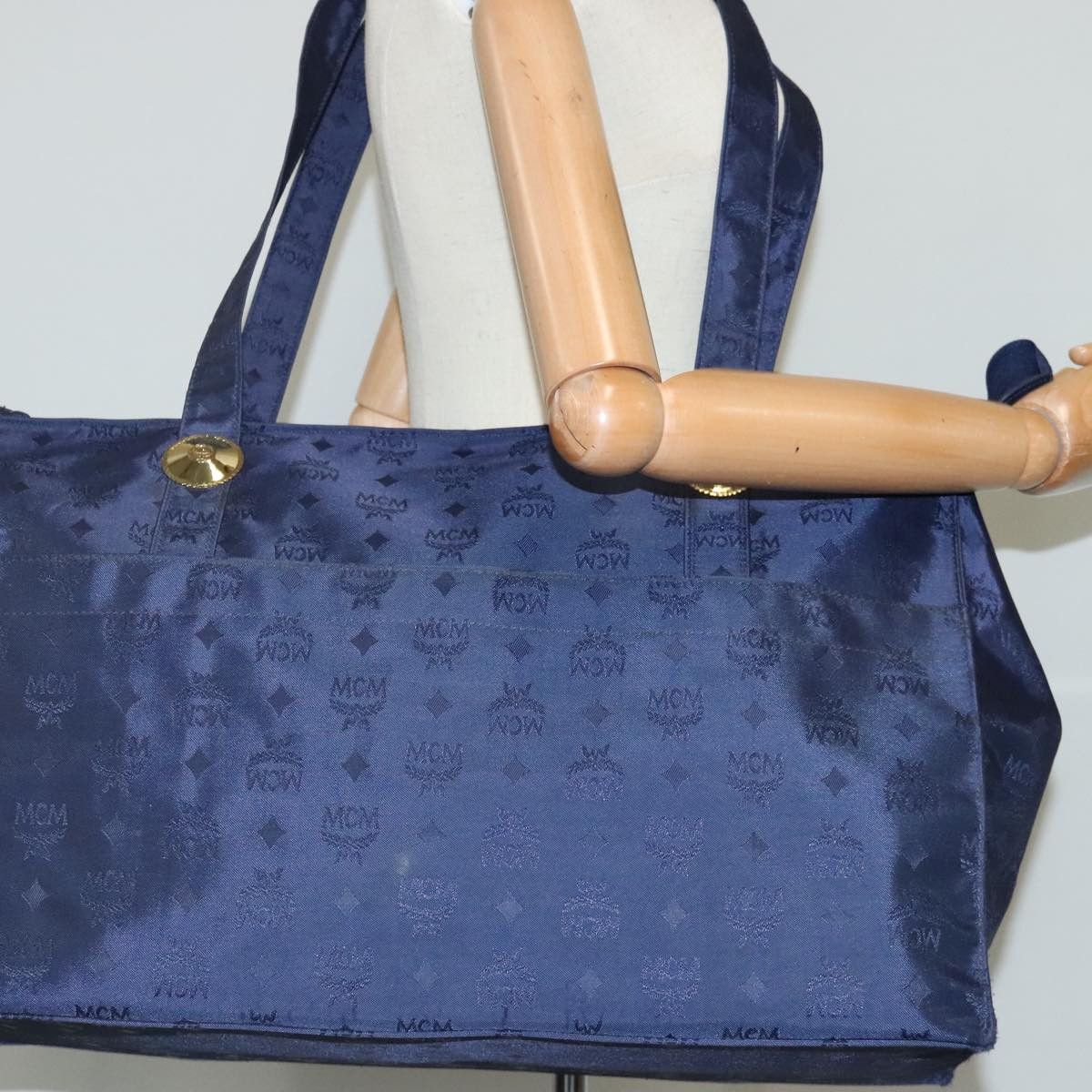 MCM Navy Synthetic Tote Bag (Pre-Owned) Size ONE SIZE - 14 Thumbnail