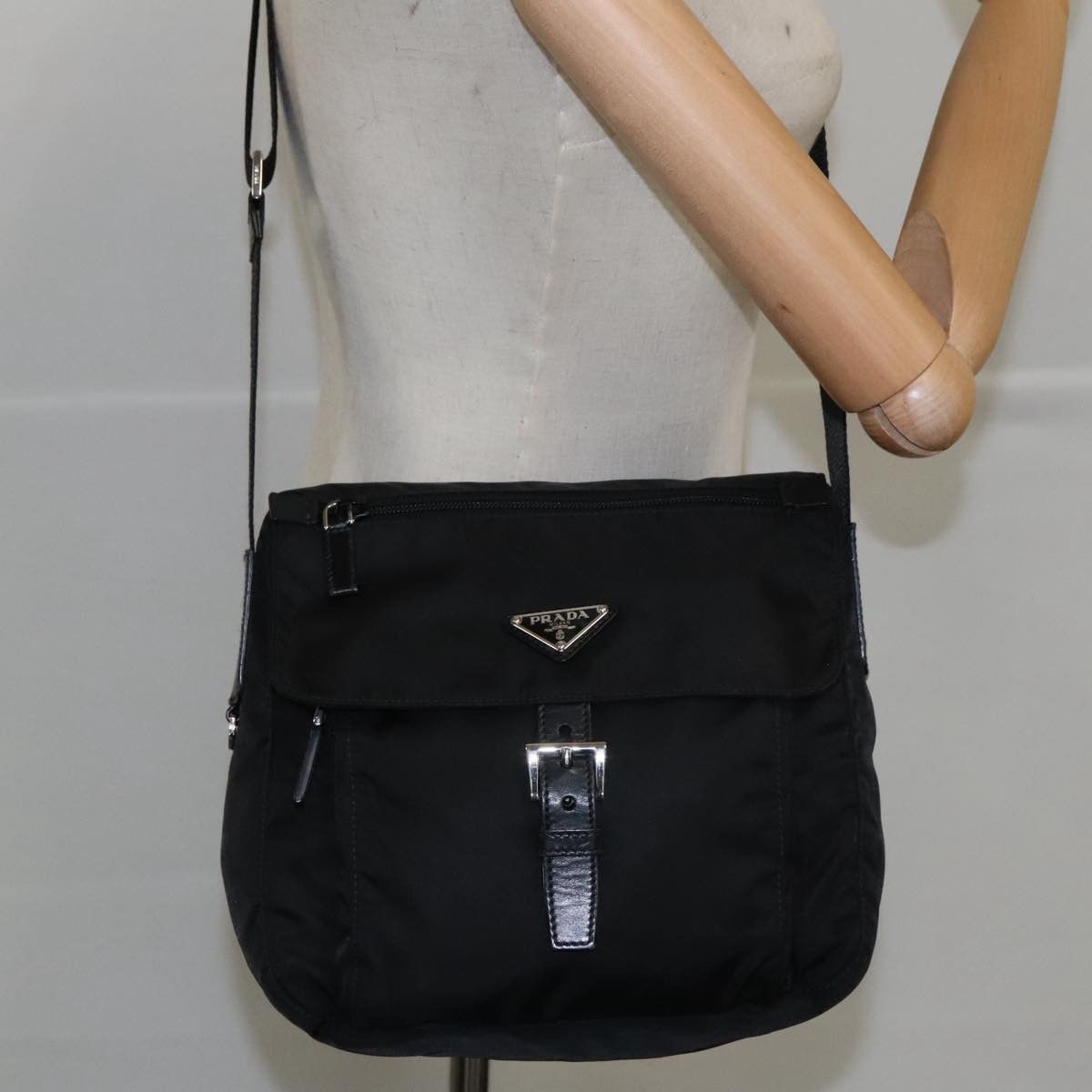 Prada Re-Nylon Black Synthetic Shoulder Bag (Pre-Owned) Size ONE SIZE - 18 Thumbnail