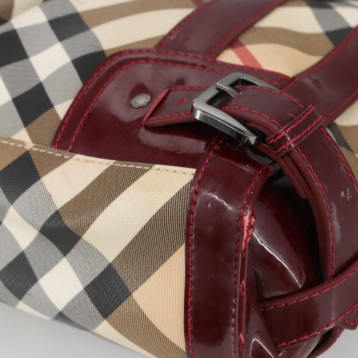 Burberry Nova Check Beige Canvas Handbag (Pre-Owned) Size ONE SIZE - 7 Thumbnail
