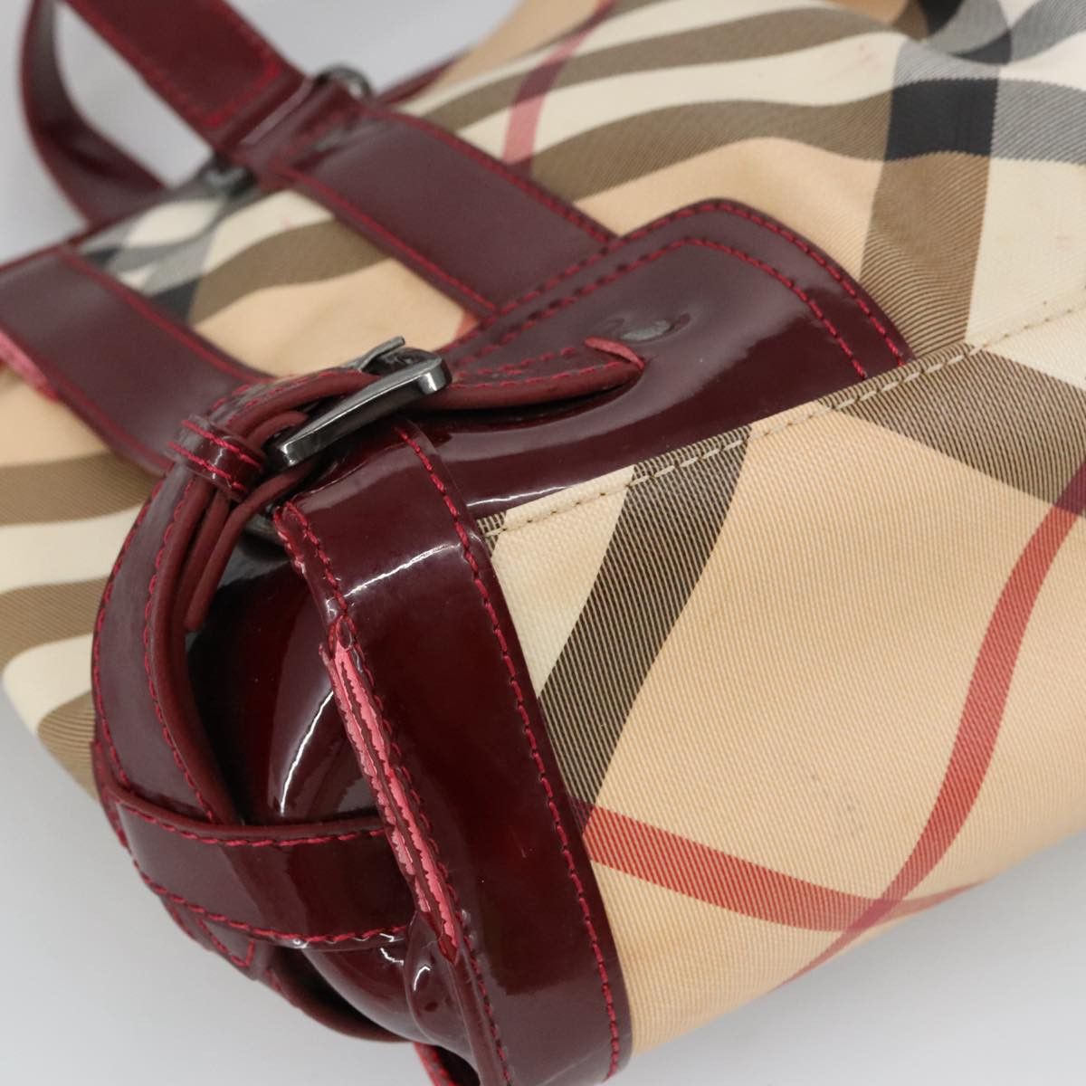 Burberry Nova Check Beige Canvas Handbag (Pre-Owned) Size ONE SIZE - 8 Thumbnail