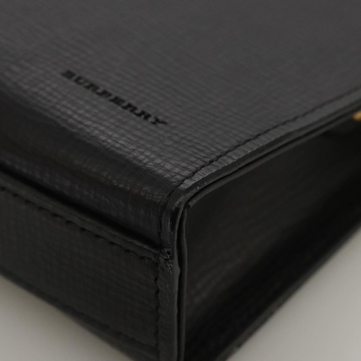 Burberry Black Leather Clutch Bag (Pre-Owned) Size ONE SIZE - 9 Thumbnail