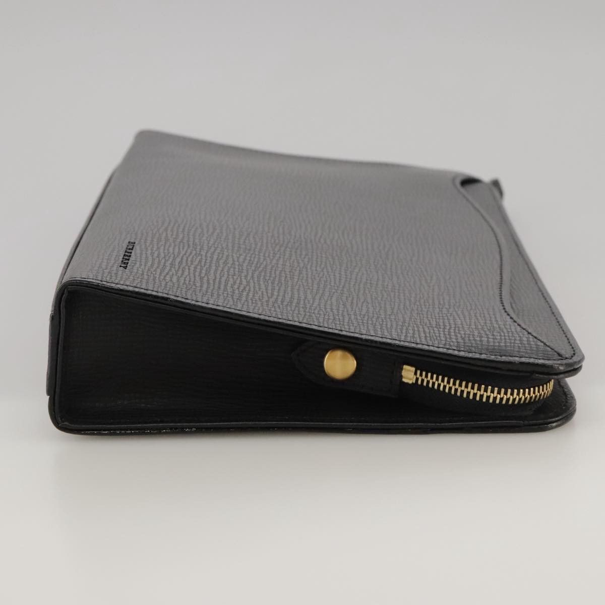 Burberry Black Leather Clutch Bag (Pre-Owned) Size ONE SIZE - 4 Thumbnail