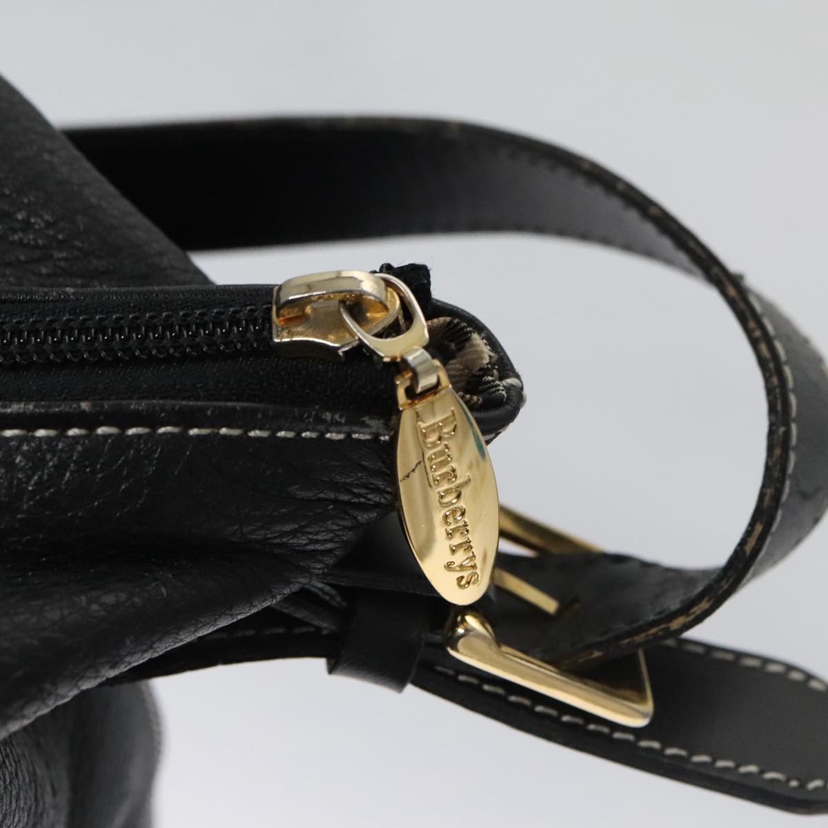 Burberry Black Leather Shoulder Bag (Pre-Owned) Size ONE SIZE - 7 Thumbnail