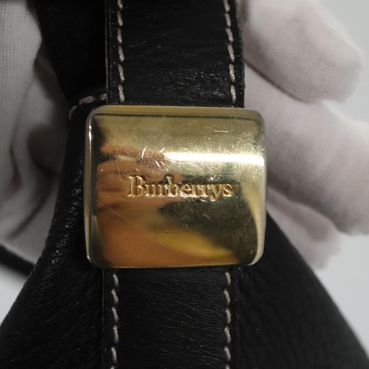 Burberry Black Leather Shoulder Bag (Pre-Owned) Size ONE SIZE - 8 Thumbnail