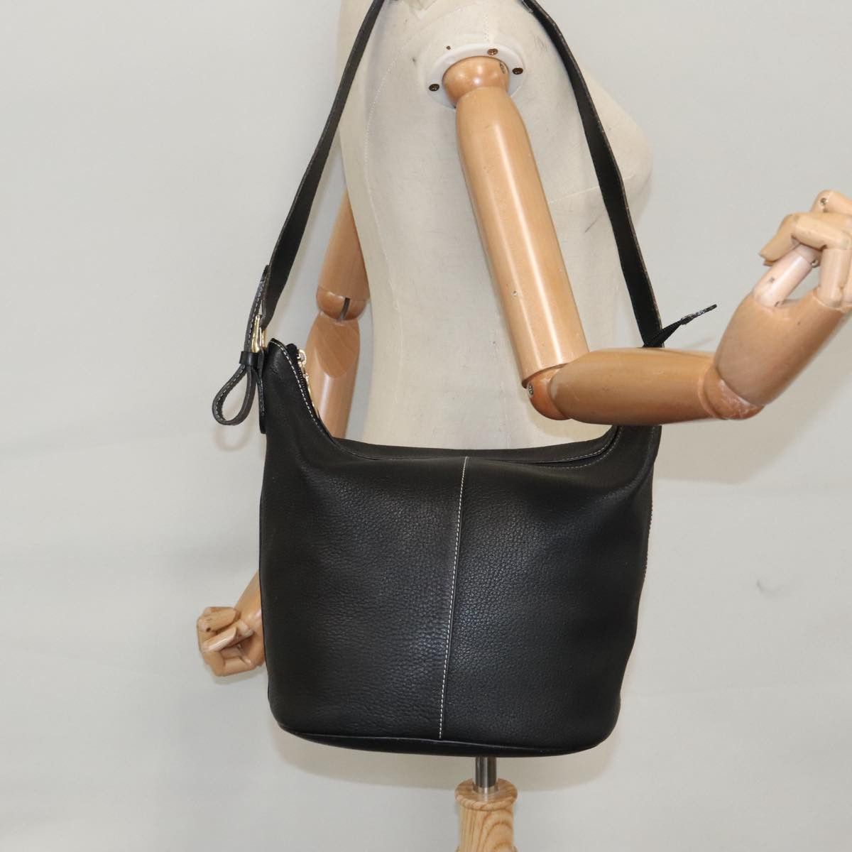 Burberry Black Leather Shoulder Bag (Pre-Owned) Size ONE SIZE - 11 Thumbnail