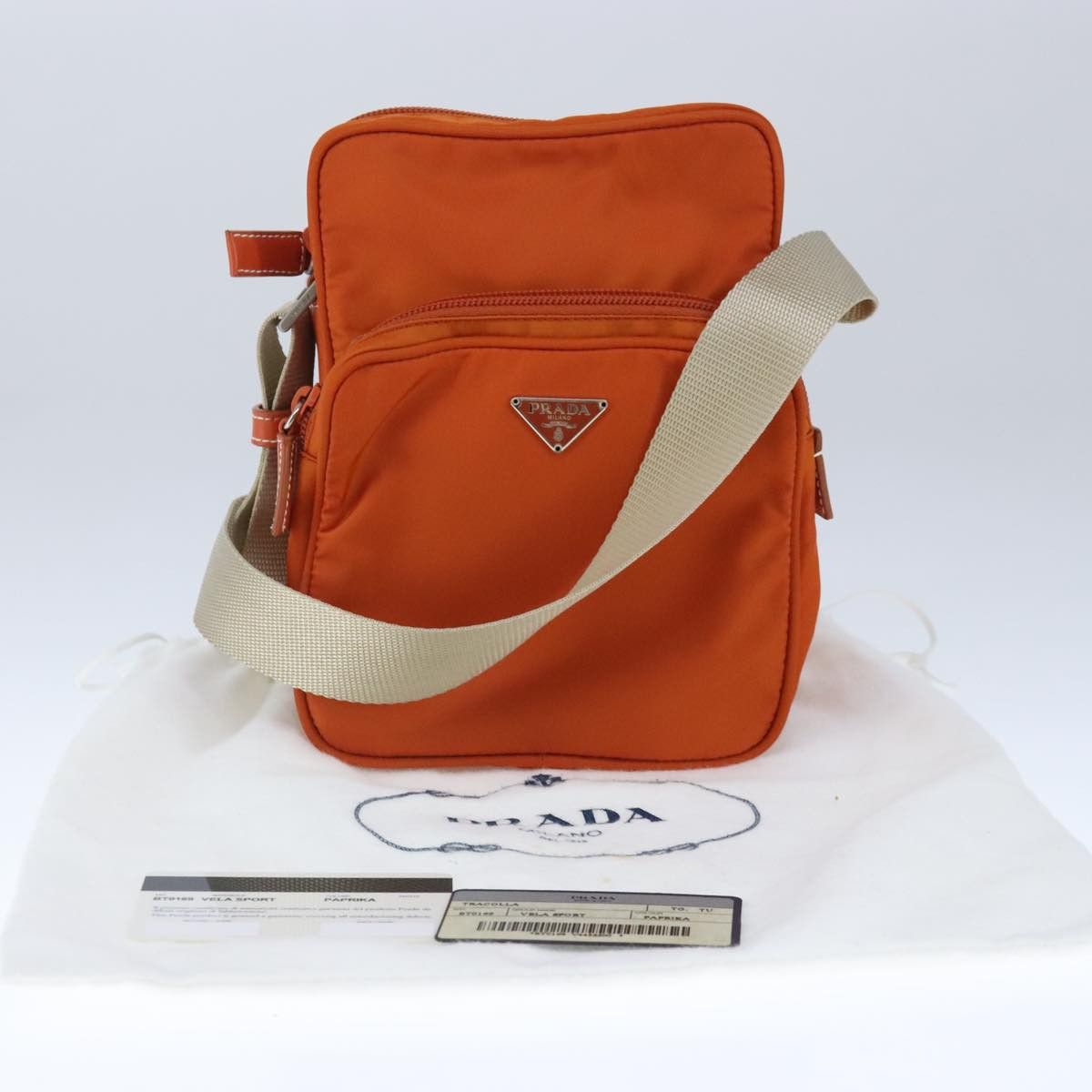 Prada Re-Nylon Orange Synthetic Shoulder Bag (Pre-Owned) Size ONE SIZE - 20 Thumbnail