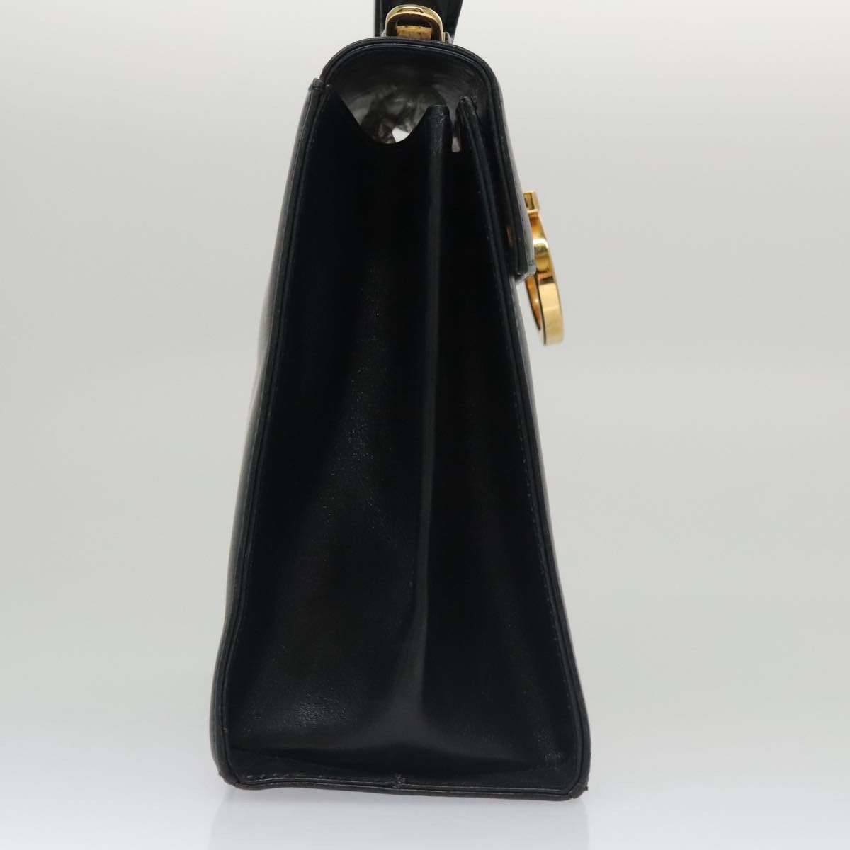 Salvatore Ferragamo Gancini Black Leather Handbag (Pre-Owned) Size ONE SIZE - 12 Thumbnail