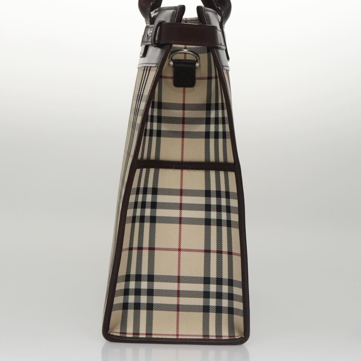 Burberry Nova Check Beige Canvas Handbag (Pre-Owned) Size ONE SIZE - 3 Thumbnail