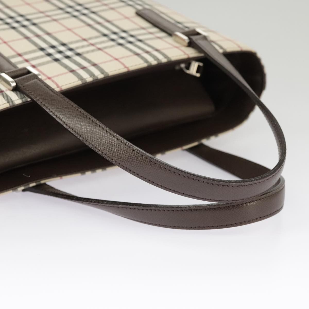 Burberry Nova Check Beige Canvas Handbag (Pre-Owned) Size ONE SIZE - 4 Thumbnail
