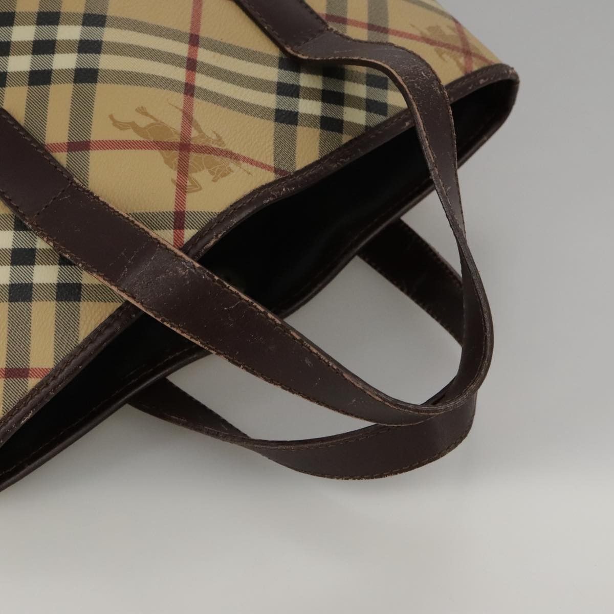 Burberry Nova Check Beige Canvas Handbag (Pre-Owned) Size ONE SIZE - 4 Thumbnail