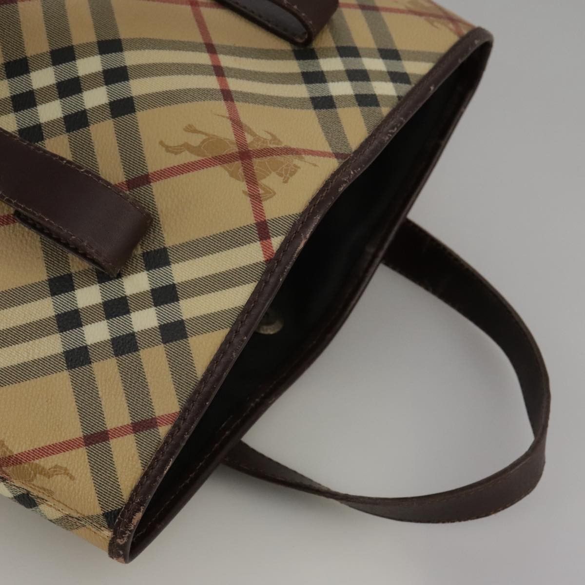 Burberry Nova Check Beige Canvas Handbag (Pre-Owned) Size ONE SIZE - 12 Thumbnail