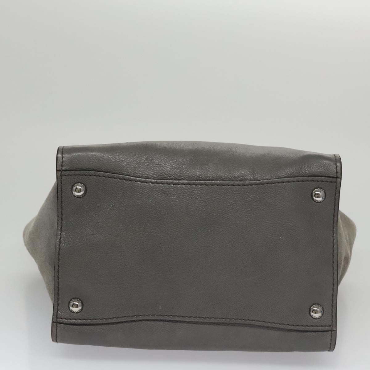 Prada Twin Zip Grey Suede Handbag (Pre-Owned) Size ONE SIZE - 19 Thumbnail