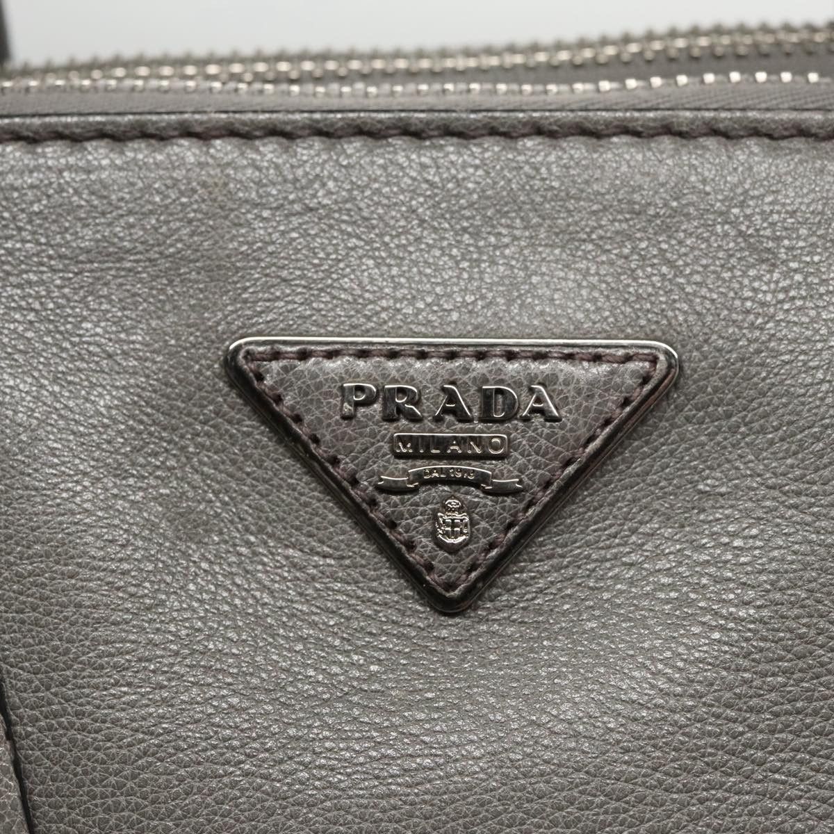 Prada Twin Zip Grey Suede Handbag (Pre-Owned) Size ONE SIZE - 20 Thumbnail
