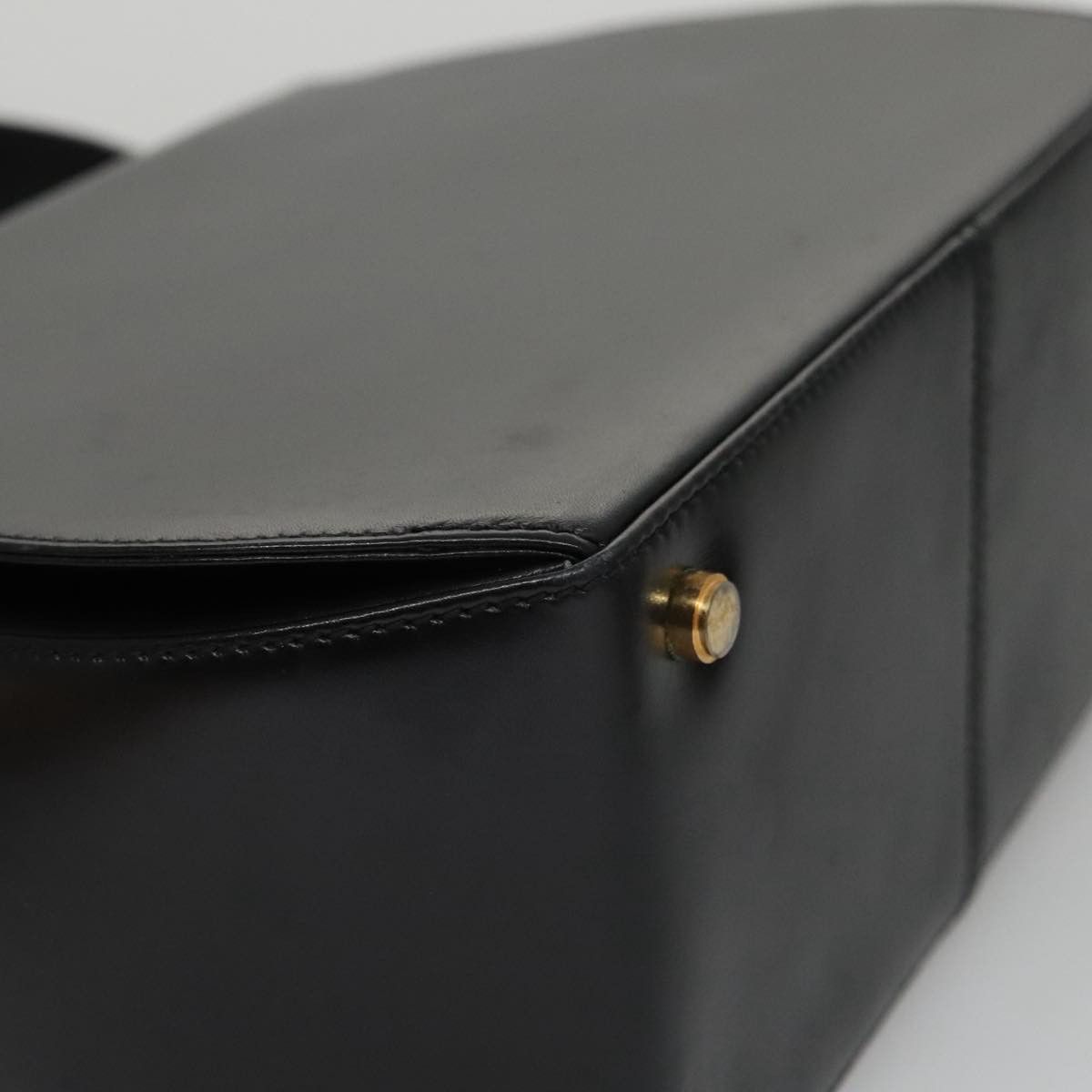 Salvatore Ferragamo Gancini Black Leather Handbag (Pre-Owned) Size ONE SIZE - 8 Thumbnail