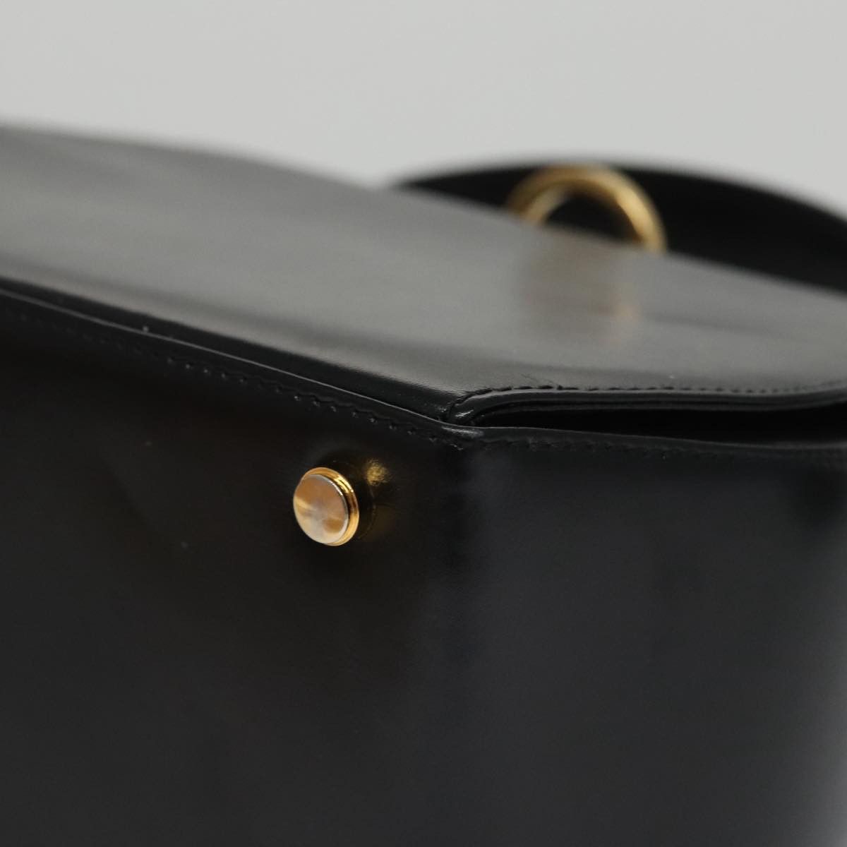 Salvatore Ferragamo Gancini Black Leather Handbag (Pre-Owned) Size ONE SIZE - 10 Thumbnail