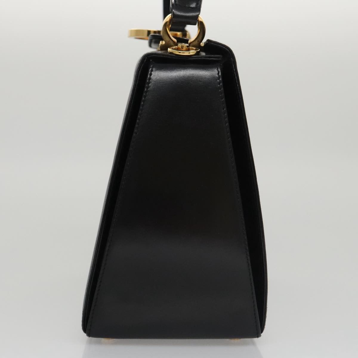 Salvatore Ferragamo Gancini Black Leather Handbag (Pre-Owned) Size ONE SIZE - 3 Thumbnail