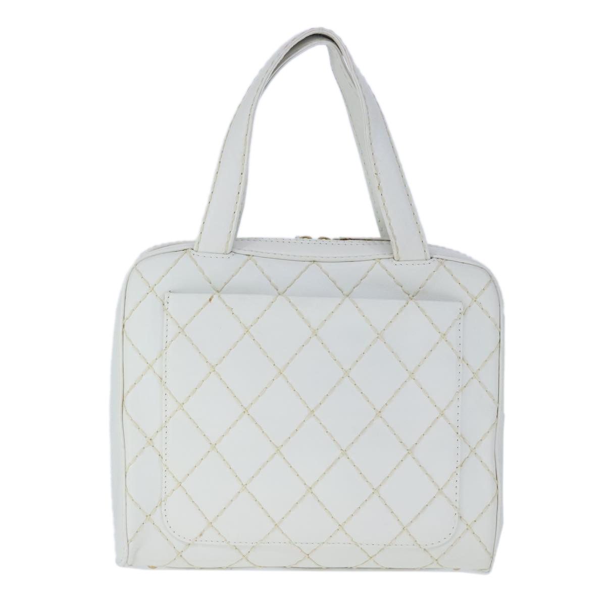 Chanel Wild Stitch White Leather Handbag (Pre-Owned) Size ONE SIZE - 2 Thumbnail