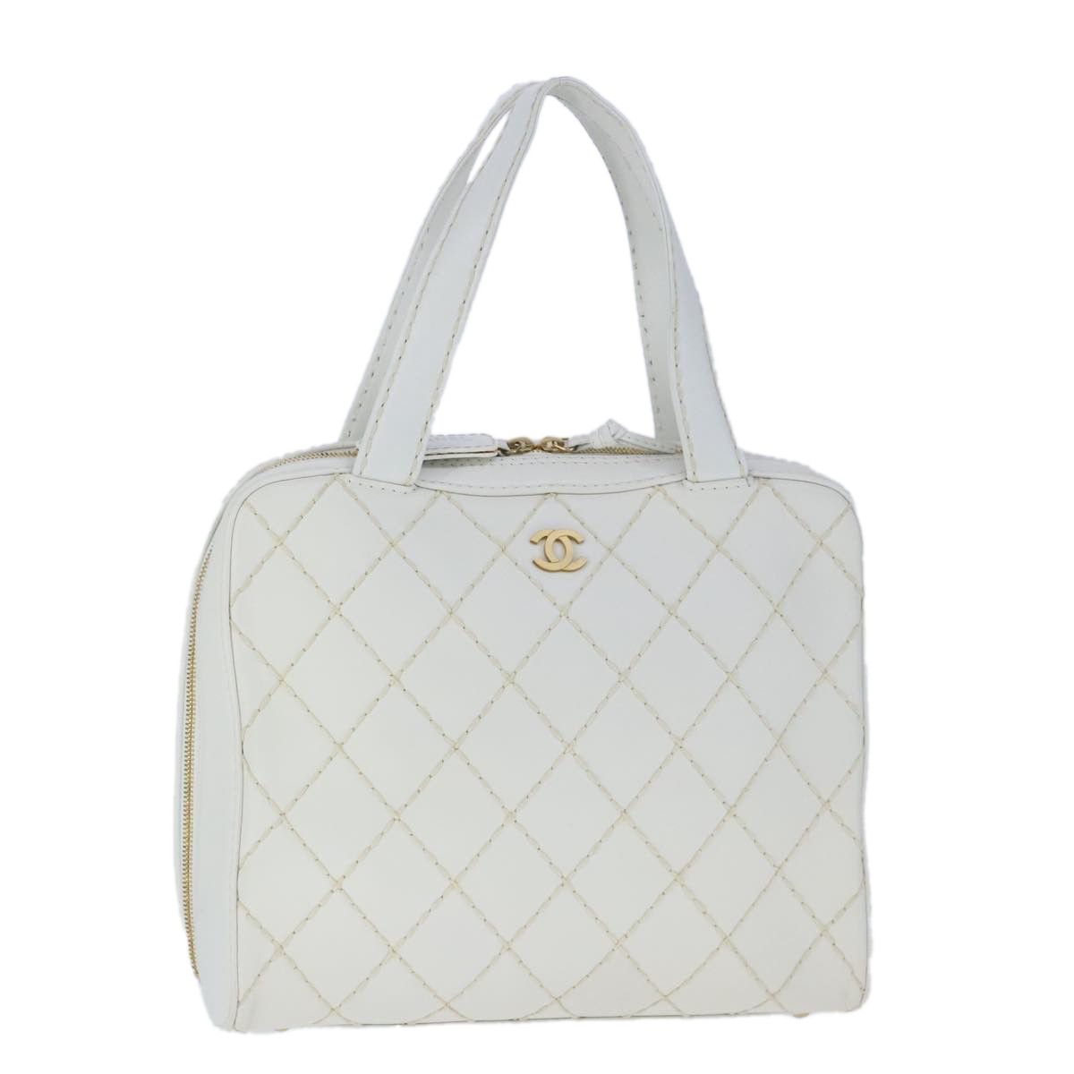 Chanel Wild Stitch White Leather Handbag (Pre-Owned) Size ONE SIZE - 17 Thumbnail