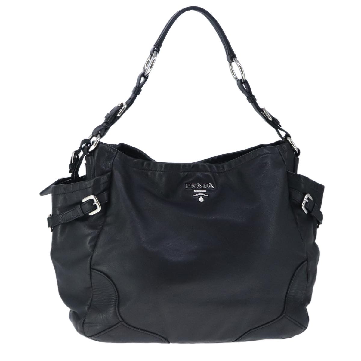 Prada Vitello Black Leather Shoulder Bag (Pre-Owned) Size ONE SIZE - 18 Thumbnail
