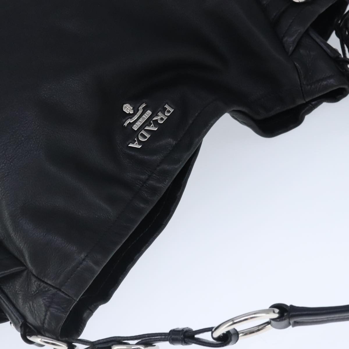 Prada Vitello Black Leather Shoulder Bag (Pre-Owned) Size ONE SIZE - 5 Thumbnail