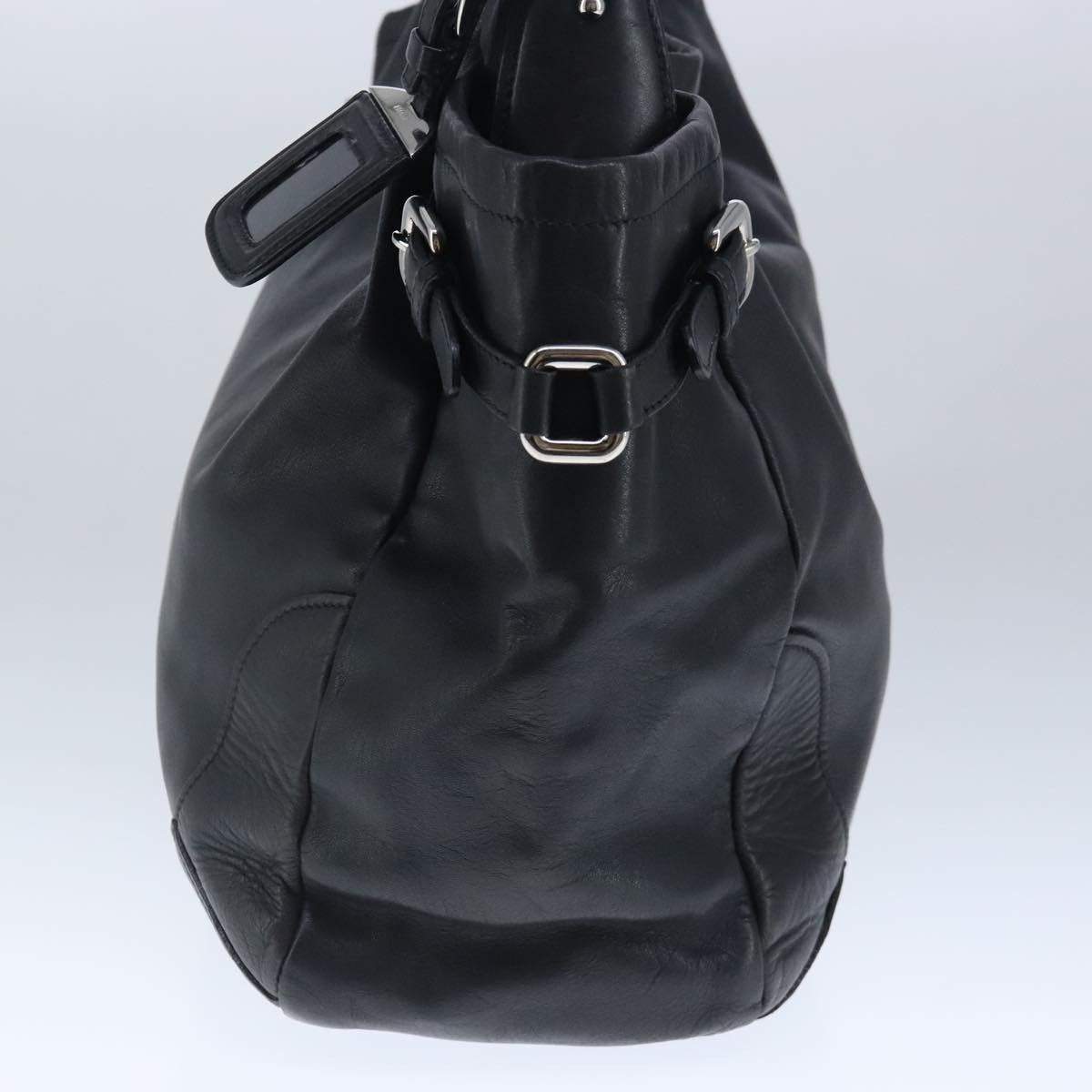 Prada Vitello Black Leather Shoulder Bag (Pre-Owned) Size ONE SIZE - 3 Thumbnail